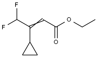 ethyl 3-cyclopropyl-4,4-difluorobut-2-enoate Structural