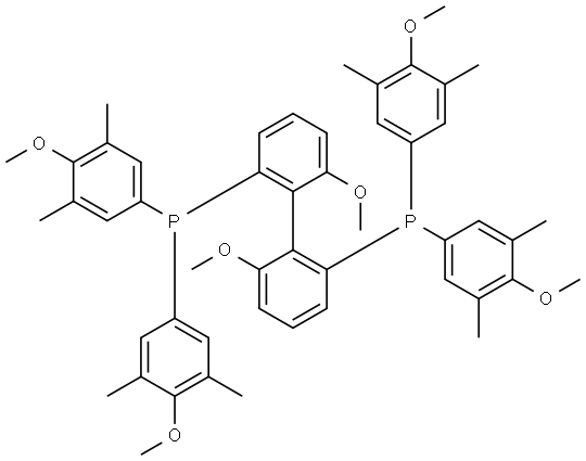Phosphine, 1,1'-[(1R)-6,6'-dimethoxy[1,1'-biphenyl]-2,2'-diyl]bis[1,1-bis(4-methoxy-3,5-dimethylphenyl)- Structural
