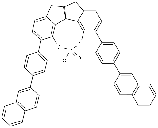 (11aR)-3,7-Bis[4-(2-naphthalenyl)phenyl]-10,11,12,13-tetrahydro-5-hydroxy-diindeno[7,1-de:1',7'-fg][1,3,2]dioxaphosphocin Structural