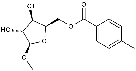 ((2R,3R,4R,5R)-3,4-dihydroxy-5-methoxytetrahydrofuran-2-yl)methyl 4-methylbenzoate Structural