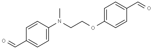 4-((2-(4-Formylphenoxy)ethyl)(methyl)amino)benzaldehyde Structural