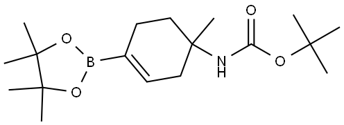 tert-butyl N-[1-methyl-4-(4,4,5,5-tetramethyl-1,3,2-dioxaborolan-2-yl)cyclohex-3-en-1-yl]carbamate Structural