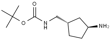 1,1-DimethylethylN-[[(1S,3S)-3-aminocyclopentyl]methyl]carbamate Structural