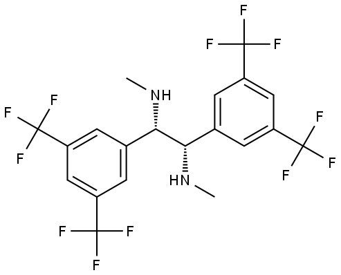 1,2-Ethanediamine, 1,2-bis[3,5-bis(trifluoromethyl)phenyl]-N1,N2-dimethyl-, (1S,2S)- Structural