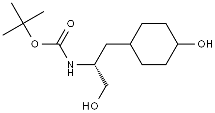 tert-Butyl (R)-(1-hydroxy-3-(4-hydroxycyclohexyl)propan-2-yl)carbamate Structural