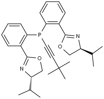 Oxazole, 2,2′-[[(3,3-dimethyl-1-butyn-1-yl)phosphinidene]di-2,1-phenylene]bis[4,5-dihydro-4-(1-methylethyl)-, (4S,4′S)- Structural