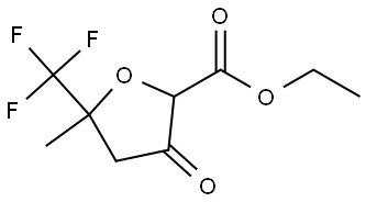Ethyl 5-methyl-3-oxo-5-(trifluoromethyl)tetrahydrofuran-2-carboxylate Structural
