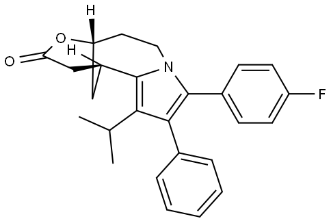 1,5-Methano-3H,5H-pyrrolo[1,2-e][1,5]oxazonin-3-one, 9-(4-fluorophenyl)-1,2,6,7-tetrahydro-11-(1-methylethyl)-10-phenyl-, (1S,5S)- Structural