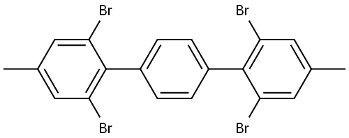 2,2'',6,6''-tetrabromo-4,4''-dimethyl-1,1':4',1''-terphenyl Structural