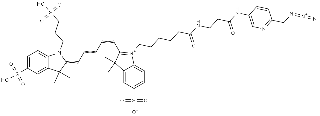 Sulfo Cy5 Picolyl Azide Structural