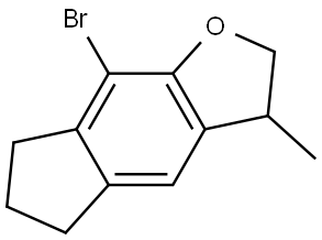 8-Bromo-3-methyl-3,5,6,7-tetrahydro-2H-indeno[5,6-b]furan Structural
