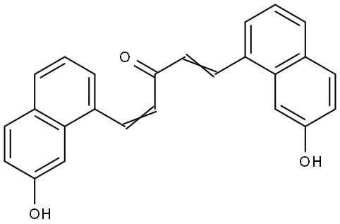 1,4-Pentadien-3-one, 1,5-bis(7-hydroxy-1-naphthalenyl)- Structural