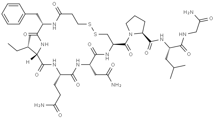 Oxytocin, 1-(3-mercaptopropanoic acid)-2-L-phenylalanine- (9CI) Structural