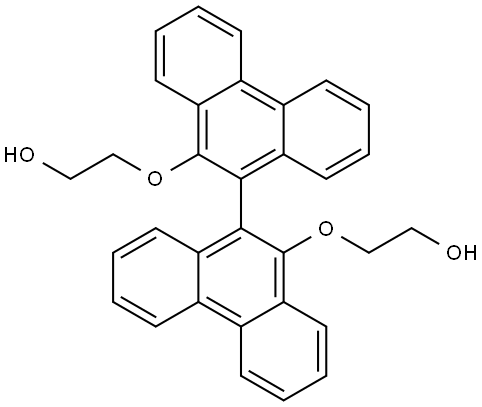 Ethanol, 2,2′-[[9,9′-biphenanthrene]-10,10′-diylbis(oxy)]bis- Structural