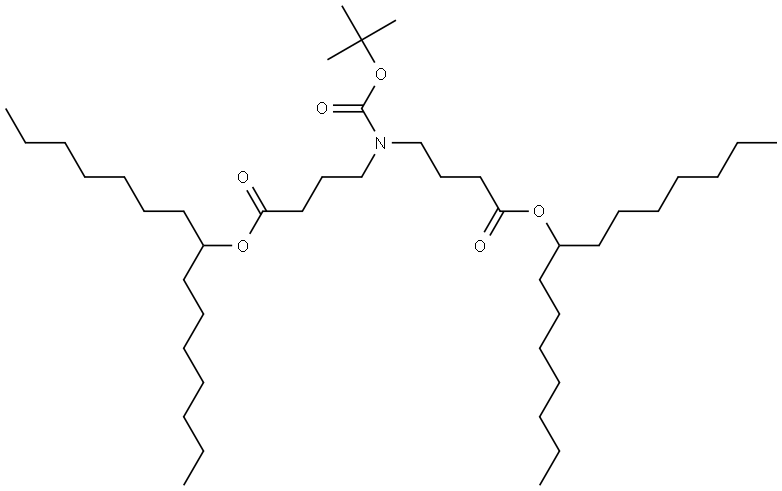 Butanoic acid, 4,4′-[[(1,1-dimethylethoxy)carbonyl]imino]bis-, 1,1′-bis(1-heptyloctyl) ester Structural