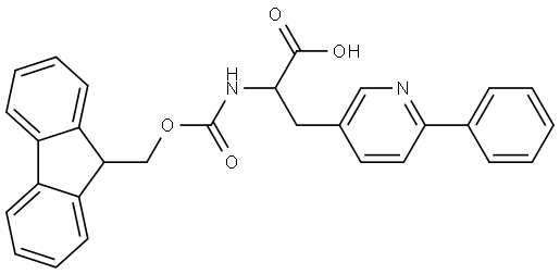 N-Fmoc-2-amino-3-(6-phenylpyridin-3-yl)propanoic acid Structural