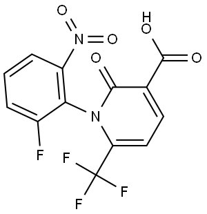 1-(2-fluoro-6-nitrophenyl)-2-oxo-6-(trifluoromethyl)-1,2-dihydropyridine-3-carboxylic acid Structural