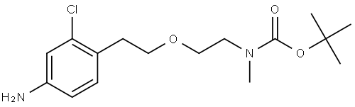 Carbamic acid, N-[2-[2-(4-amino-2-chlorophenyl)ethoxy]ethyl]-N-methyl-, 1,1-dimethylethyl ester Structural