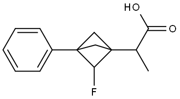 Bicyclo[1.1.1]pentane-1-acetic acid, 2-fluoro-α-methyl-3-phenyl- Structural
