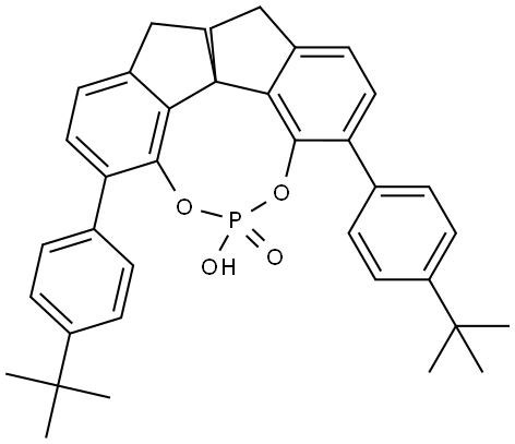 Diindeno[7,1-de:1′,7′-fg][1,3,2]dioxaphosphocin, 3,7-bis[4-(1,1-dimethylethyl)phenyl]-10,11,12,13-tetrahydro-5-hydroxy-, 5-oxide, (11aR)- Structural