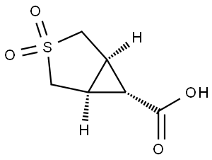 rel-(1R,5S,6s)-3,3-dioxo-3λ?-thiabicyclo[3.1.0]hexane-6-carboxylic acid Structural
