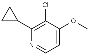 Pyridine, 3-chloro-2-cyclopropyl-4-methoxy- Structural