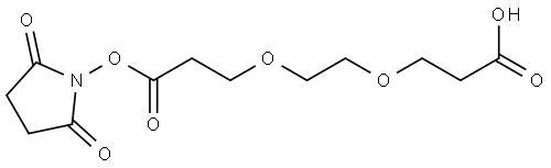 COOH-PEG2-CH2CH2COONHS Structural