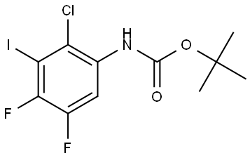 tert-Butyl (2-chloro-4,5-difluoro-3-iodophenyl)carbamate Structural