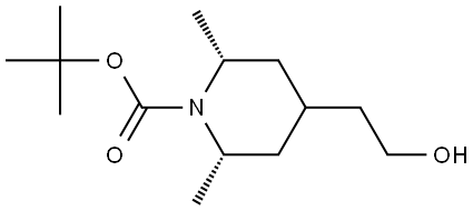rel-tert-Butyl (2R,6S)-4-(2-hydroxyethyl)-2,6-dimethylpiperidine-1-carboxylate Structural