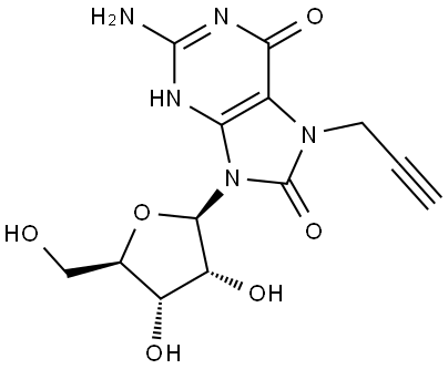 Guanosine, 7,8-dihydro-8-oxo-7-(2-propyn-1-yl)- Structural
