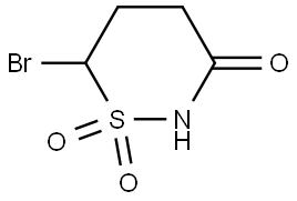 2H-1,2-Thiazin-3(4H)-one, 6-bromodihydro-, 1,1-dioxide Structural