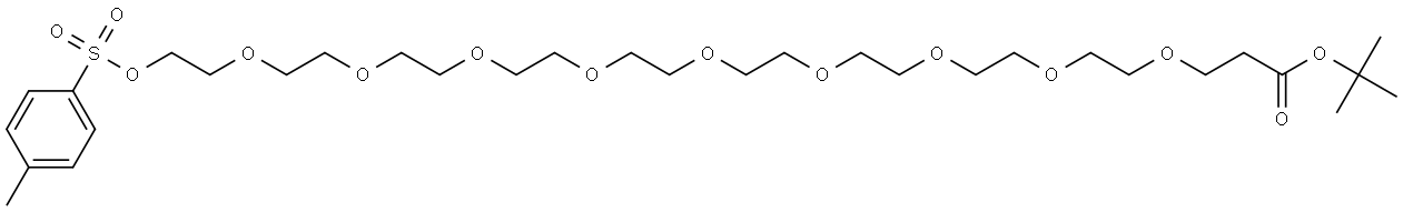 Tos-PEG10-COOtBu Structural