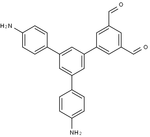 4''-amino-5'-(4-aminophenyl)-[1,1':3',1''-terphenyl]-3,5-dicarbaldehyde Structural