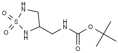 tert-Butyl ((1,1-dioxido-1,2,5-thiadiazolidin-3-yl)methyl)carbamate Structural