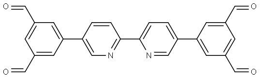 1,3-Benzenedicarboxaldehyde, 5,5′-[2,2′-bipyridine]-5,5′-diylbis- Structural