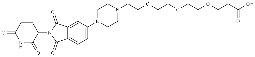 Thalidomide-Piperazine-PEG3-COOH Structural