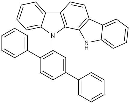 Indolo[2,3-a]carbazole, 11,12-dihydro-11-[1,1′:4′,1′′-terphenyl]-2′-yl- Structural