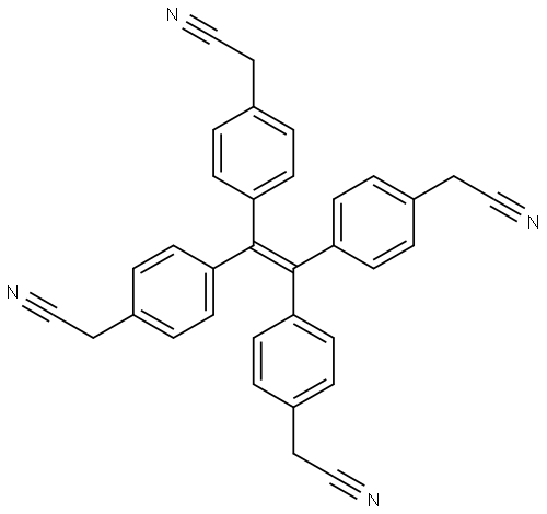 2,2',2'',2'''-(ethene-1,1,2,2-tetrayltetrakis(benzene-4,1-diyl))tetraacetonitrile Structural