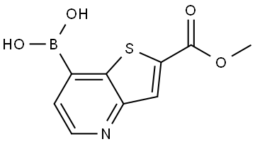 (2-(Methoxycarbonyl)thieno[3,2-b]pyridin-7-yl)boronic acid Structural