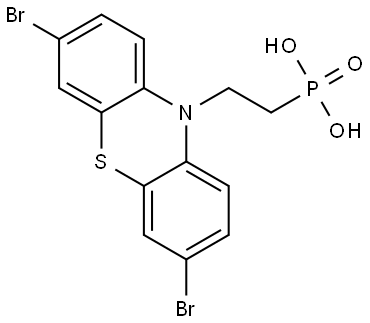Phosphonic acid, P-[2-(3,7-dibromo-10H-phenothiazin-10-yl)ethyl]- Structural