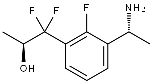 Benzeneethanol, 3-[(1R)-1-aminoethyl]-β,β,2-trifluoro-α-methyl-, (αS)- Structural