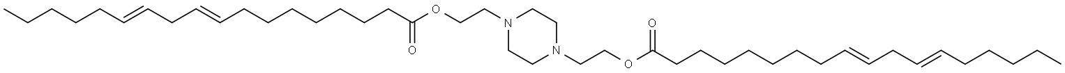 9,12-Octadecadienoic acid, 1,1′-(1,4-piperazinediyldi-2,1-ethanediyl) ester, (9E,9′E,12E,12′E)- Structural