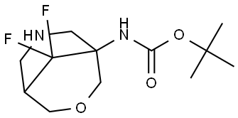 Carbamic acid, N-(9,9-difluoro-3-oxa-7-azabicyclo[3.3.1]non-1-yl)-, 1,1-dimethylethyl ester Structural