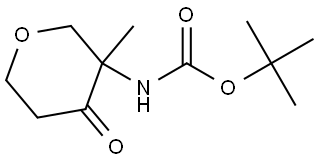 tert-Butyl (3-methyl-4-oxotetrahydro-2H-pyran-3-yl)carbamate Structural