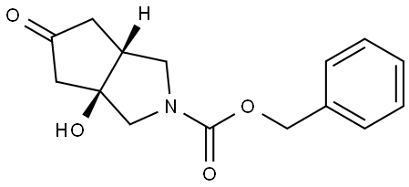 Benzyl (3aS,6aR)-3a-hydroxy-5-oxohexahydrocyclopenta[c]pyrrole-2(1H)-carboxylate Structural