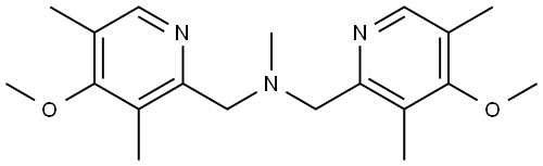 2-Pyridinemethanamine, 4-methoxy-N-[(4-methoxy-3,5-dimethyl-2-pyridinyl)methyl]-N,3,5-trimethyl- Structural
