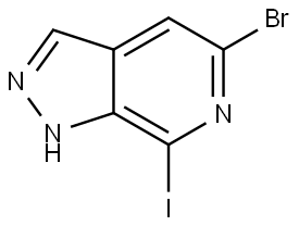 5-Bromo-7-iodo-1H-pyrazolo[3,4-c]pyridine Structural