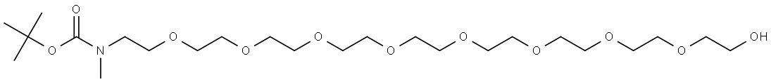 tert-Butyl (26-hydroxy-3,6,9,12,15,18,21,24-octaoxahexacosyl)(methyl)carbamate Structural