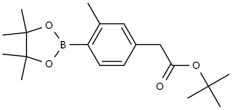 tert-butyl 2-(3-methyl-4-(4,4,5,5-tetramethyl-1,3,2-dioxaborolan-2-yl)phenyl)acetate Structural