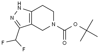 tert-butyl 3-(difluoromethyl)-1,4,6,7-tetrahydro-5H-pyrazolo[4,3-c]pyridine-5-carboxylate Structural